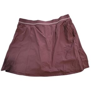 XL Soybu Brown Resort Skort Two Slash Pockets Two Zippered Pockets
